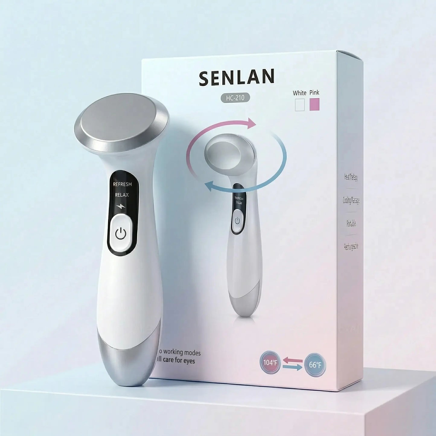 Revitalize Your Eyes with the SENLAN 3-in-1 Heated Eye Care Wand - Say Goodbye to Dryness, Puffiness, and Dark Circles with Soothing Heat, Refreshing Cooling, and Gentle Vibration!