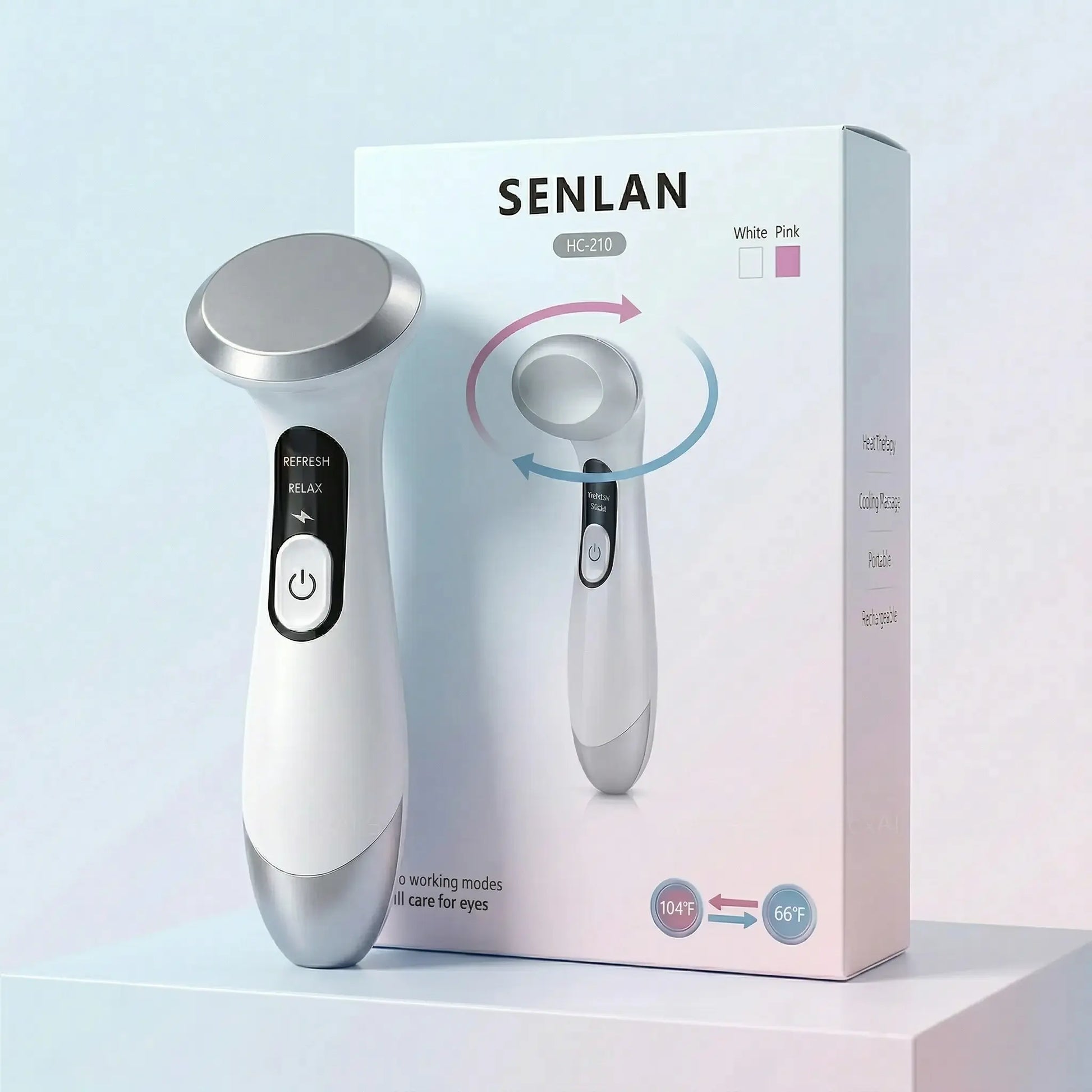 Revitalize Your Eyes with the SENLAN 3-in-1 Heated Eye Care Wand - Say Goodbye to Dryness, Puffiness, and Dark Circles with Soothing Heat, Refreshing Cooling, and Gentle Vibration!