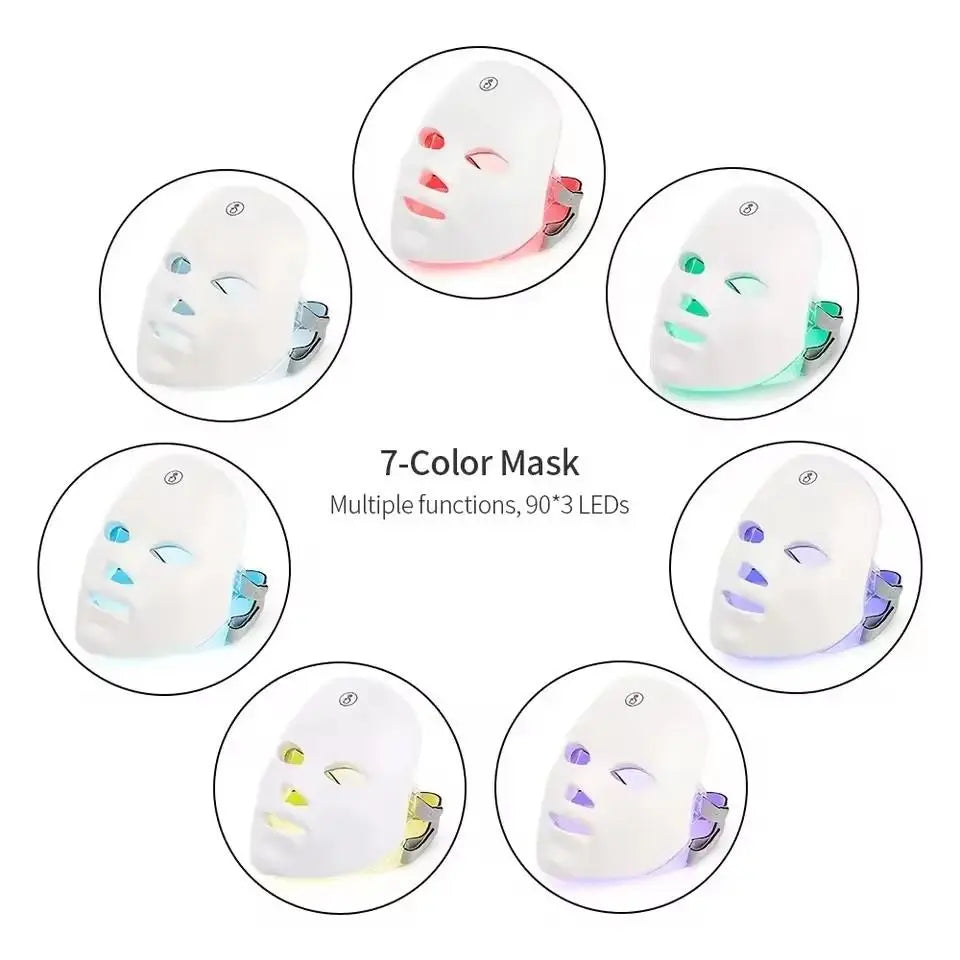 Transform Your Skincare Routine with the 7 Color LED Beauty Mask - Perfect Gift for Women!
