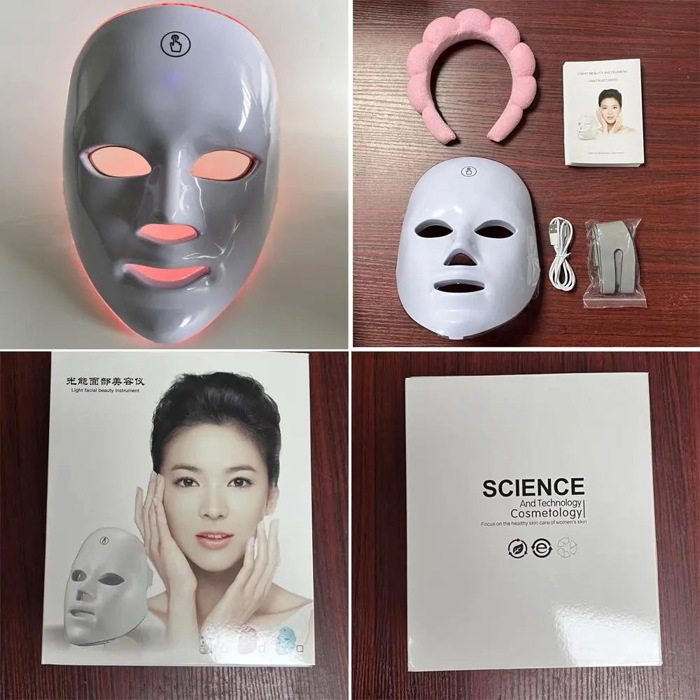Transform Your Skincare Routine with the 7 Color LED Beauty Mask - Perfect Gift for Women!