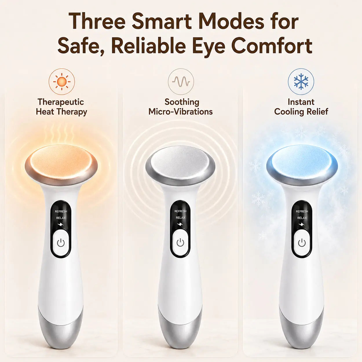 Revitalize Your Eyes with the SENLAN 3-in-1 Heated Eye Care Wand - Say Goodbye to Dryness, Puffiness, and Dark Circles with Soothing Heat, Refreshing Cooling, and Gentle Vibration!